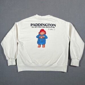 Zara Paddington Bear Sweatshirt Kids 9-10 White All Set For A Big‎ Adventure Top